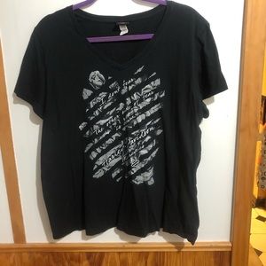 Harley Davidson Woman’s Courage Black V-Neck Shirt